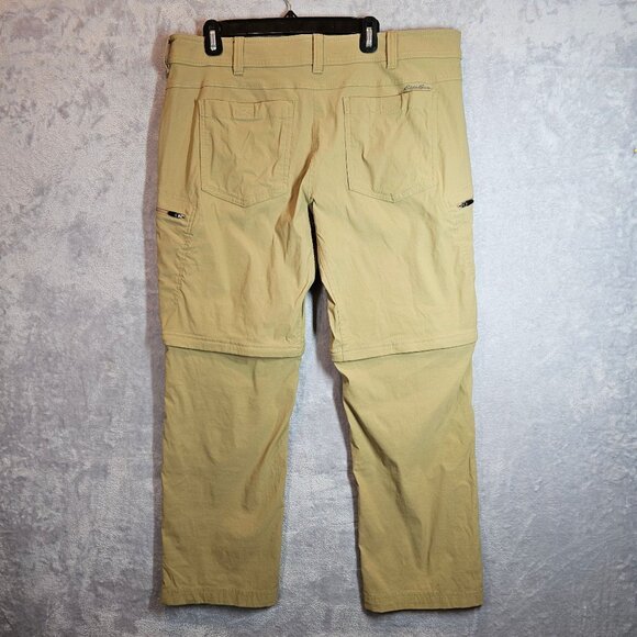 Eddie Bauer Mens First Ascent Guide Pro Pants 38 x 30 Cargo Hiking Khaki Tan - Picture 2 of 15